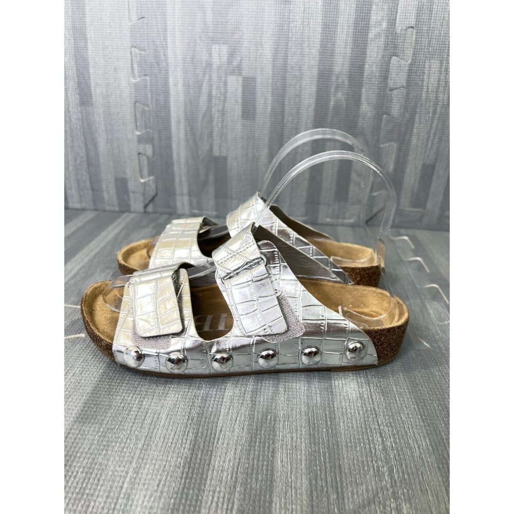 Sam & Libby Studded Slide Sandals – Women’s 5 Silver